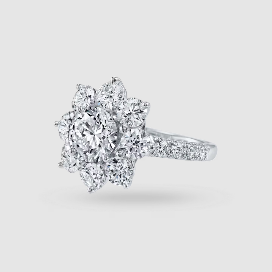 Sunflower Large Diamond Ring